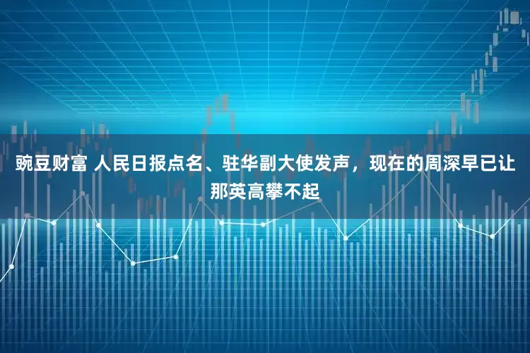 豌豆财富 人民日报点名、驻华副大使发声，现在的周深早已让那英高攀不起